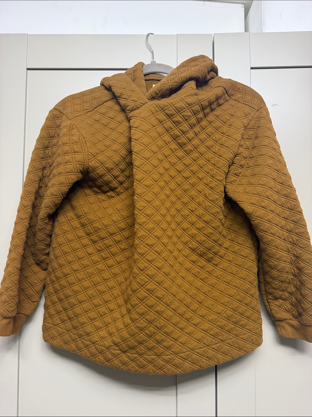 Madewell Quilted Hooded Kids Jacket - Mustard XS